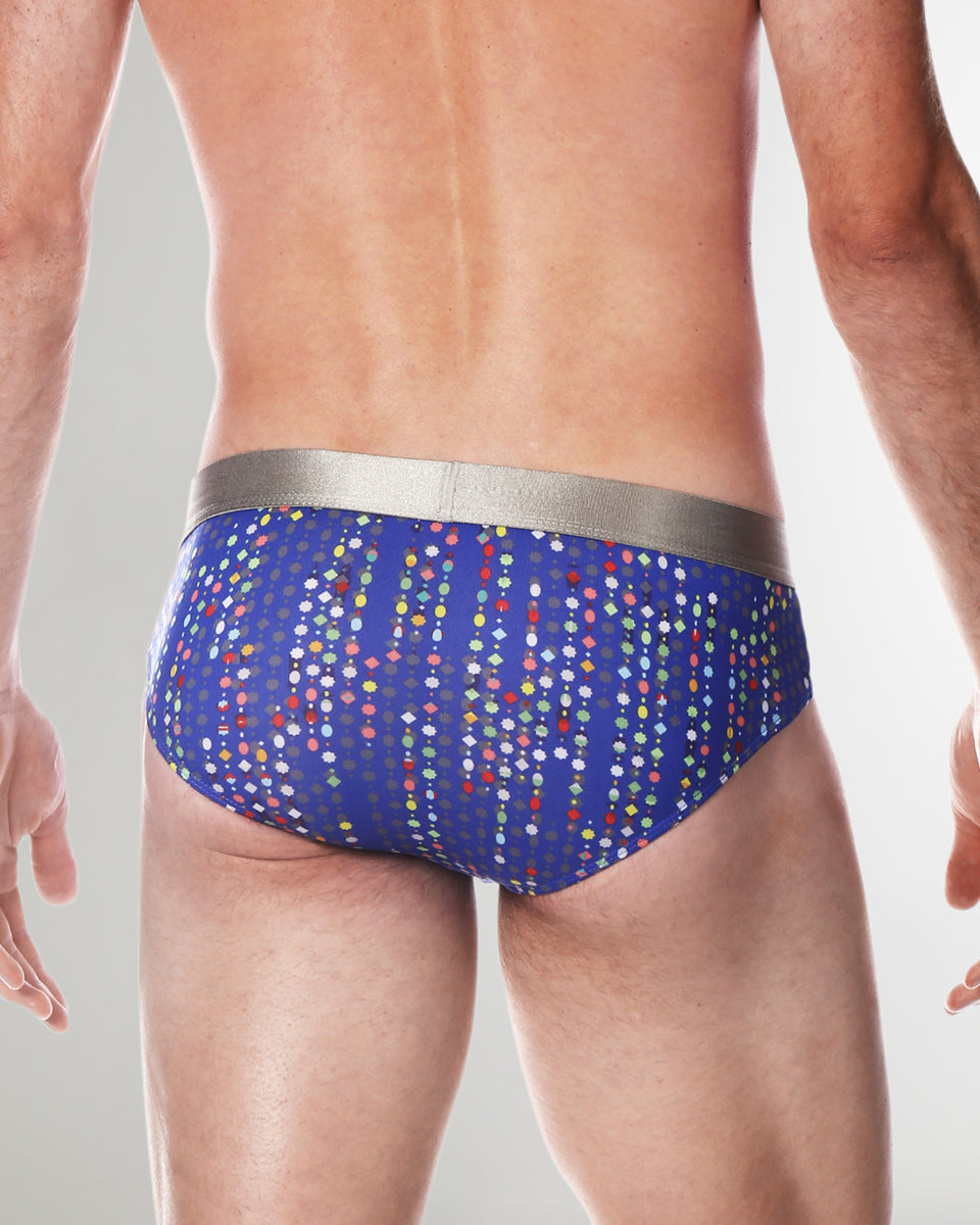 Parke & Ronen Printed Low-Rise Brief Royal-blue-gala