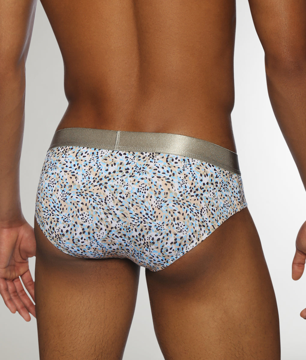 Parke & Ronen Printed Low-Rise Brief Roar-blue