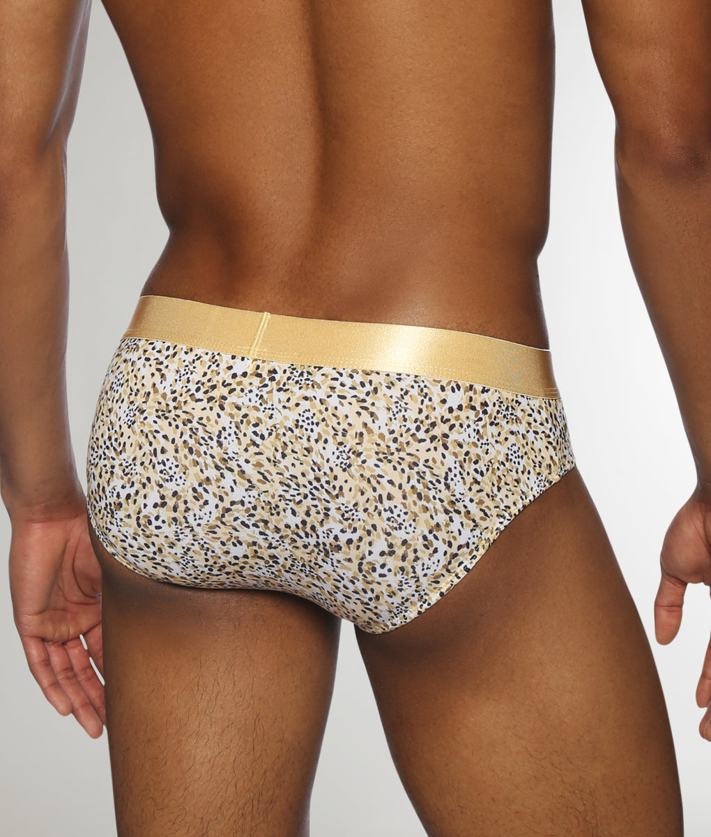 Parke & Ronen Printed Low-Rise Brief Roar-gold