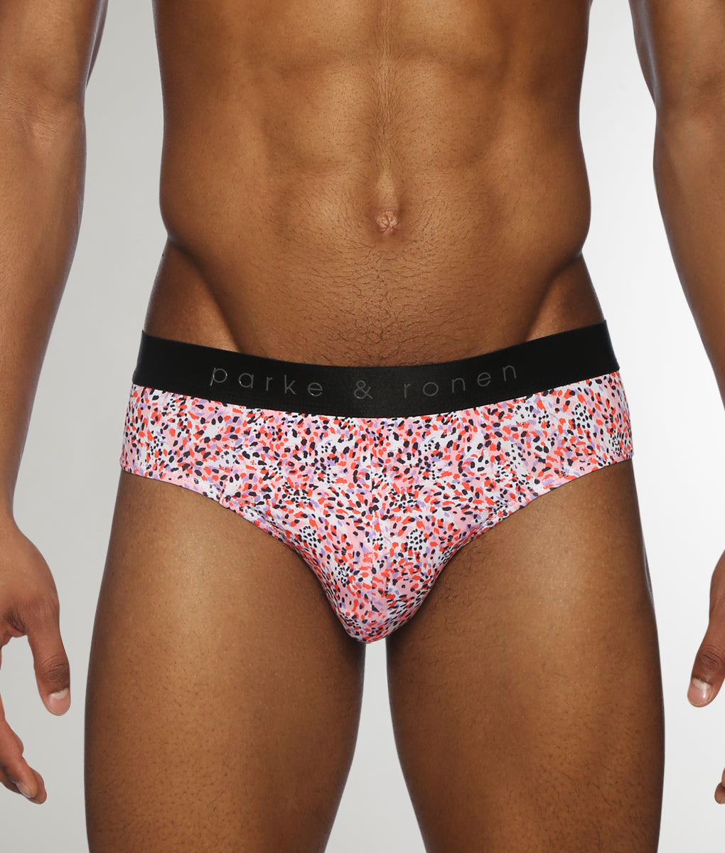 Parke & Ronen Printed Low-Rise Brief Roar-pink