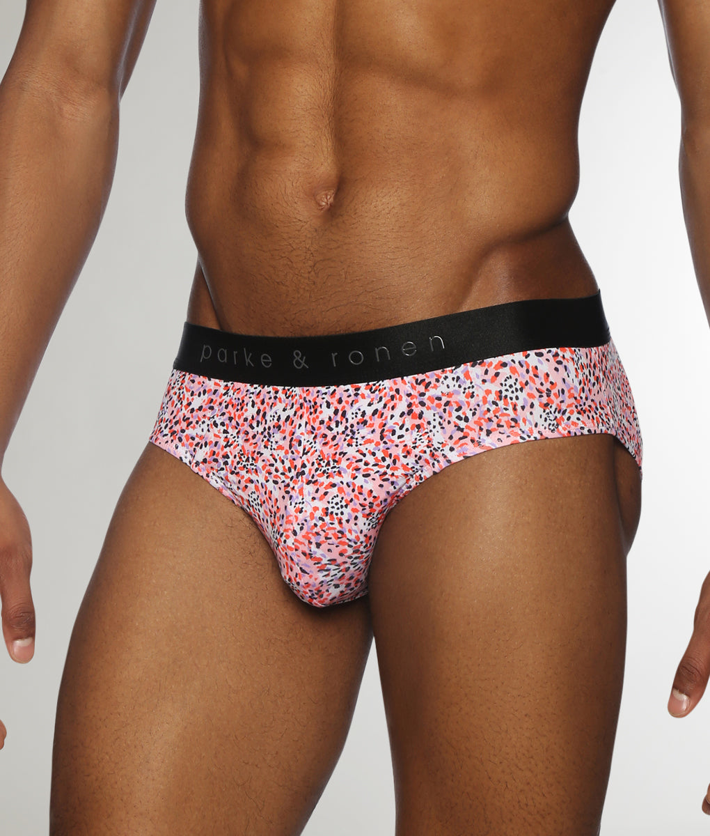 Parke & Ronen Printed Low-Rise Brief Roar-pink