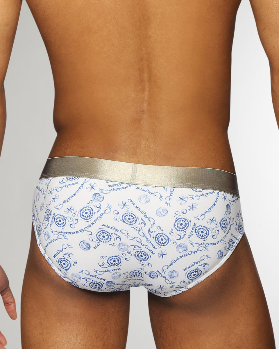 Parke & Ronen Printed Low-Rise Brief Roman-coins-lapis