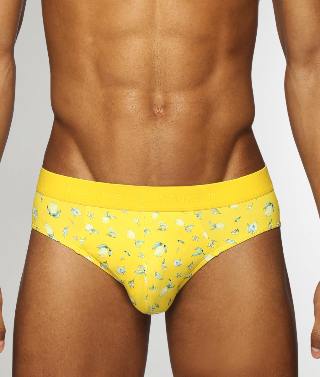 Parke & Ronen Printed Low-Rise Brief Parke & Ronen Printed Low-Rise Brief Meyer-lemon-yellow