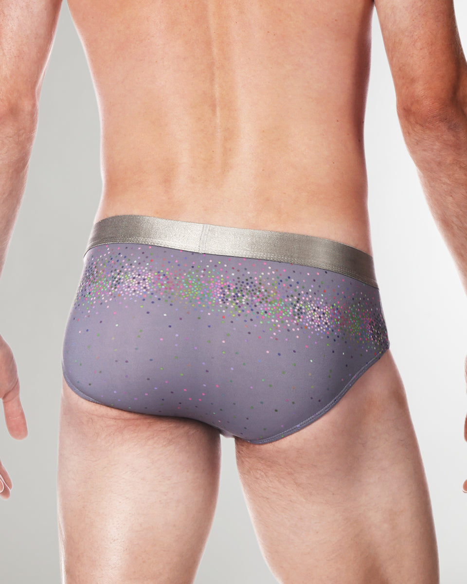 Parke & Ronen Printed Low-Rise Brief Titanium-sparkle