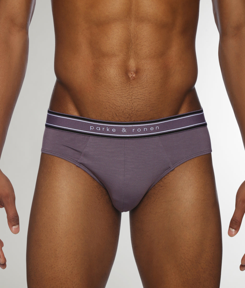 Parke & Ronen Retro Solid Low Rise Brief Retro-amethyst