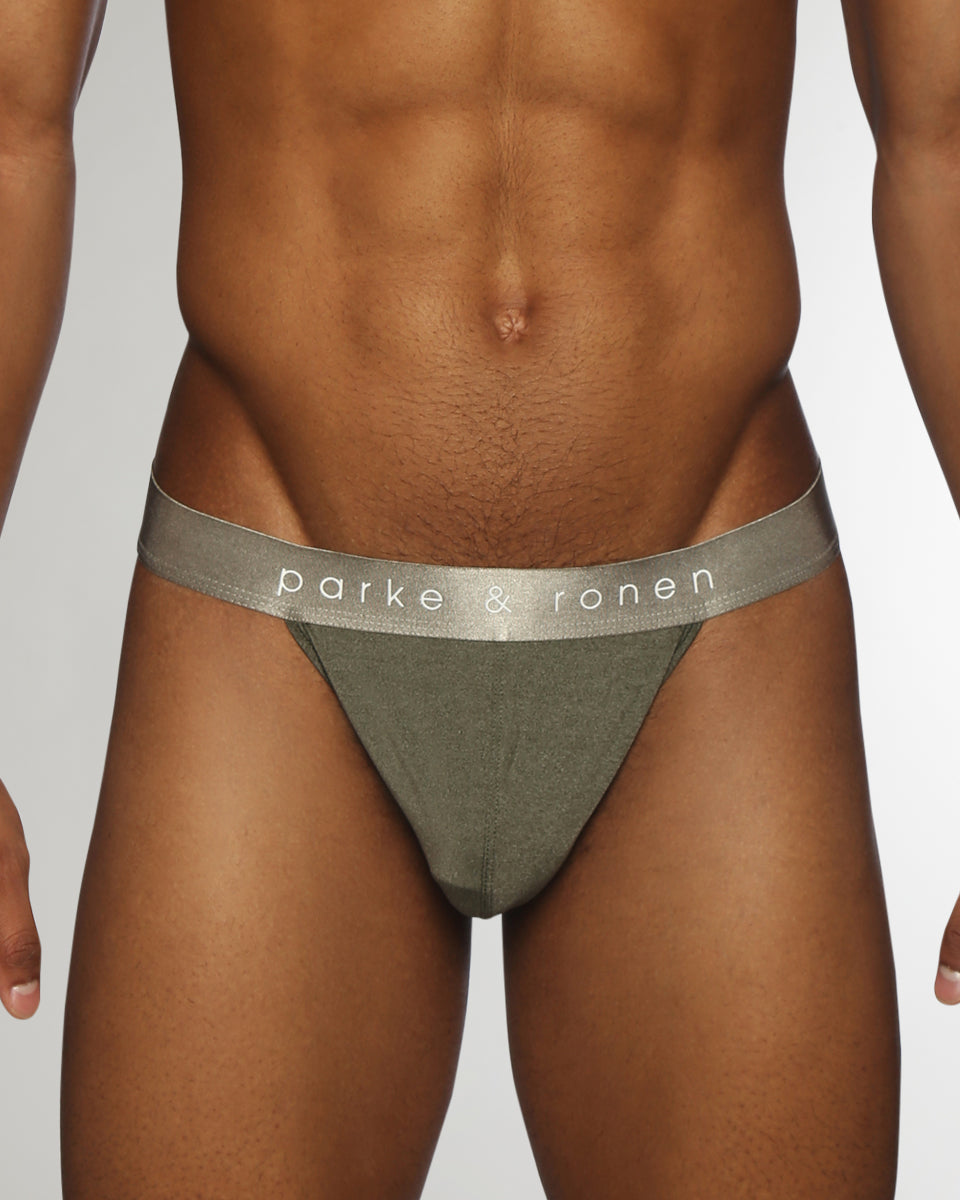 Parke & Ronen Quartz Jersey Thong Army