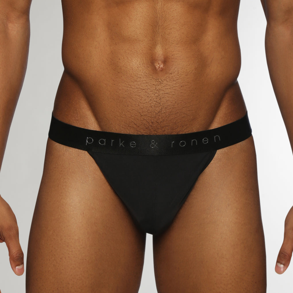Parke & Ronen Quartz Jersey Thong Heather-black