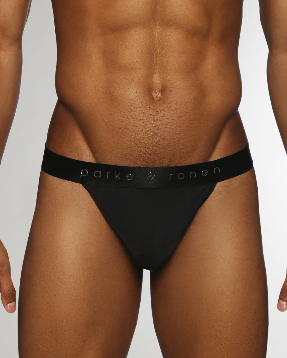 Parke & Ronen Quartz Jersey Thong Heather-black