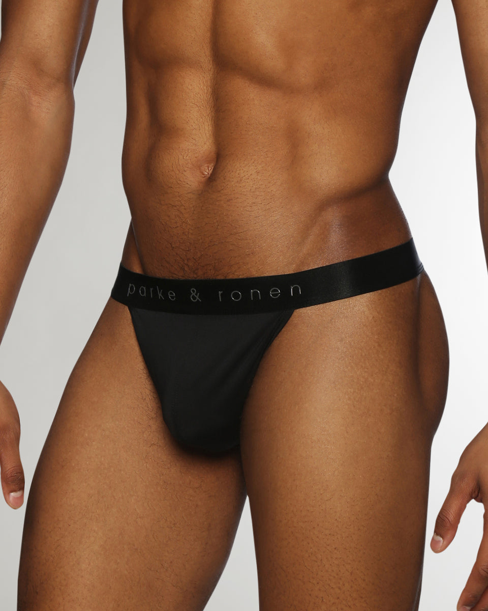 Parke & Ronen Quartz Jersey Thong Heather-black