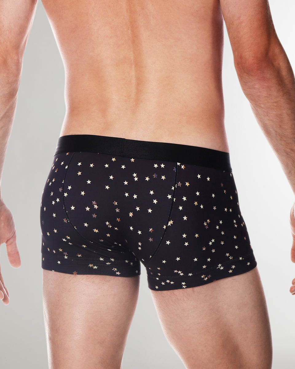 Parke & Ronen Printed Low Rise Trunk Black-galileo