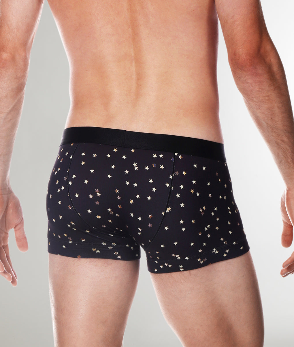 Parke & Ronen Printed Low Rise Trunk Black-galileo