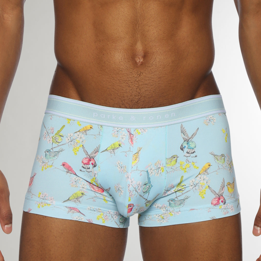 Parke & Ronen Bird Song Low Rise Trunk Bird-song-blue