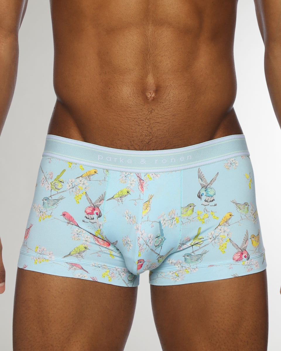 Parke & Ronen Bird Song Low Rise Trunk Bird-song-blue