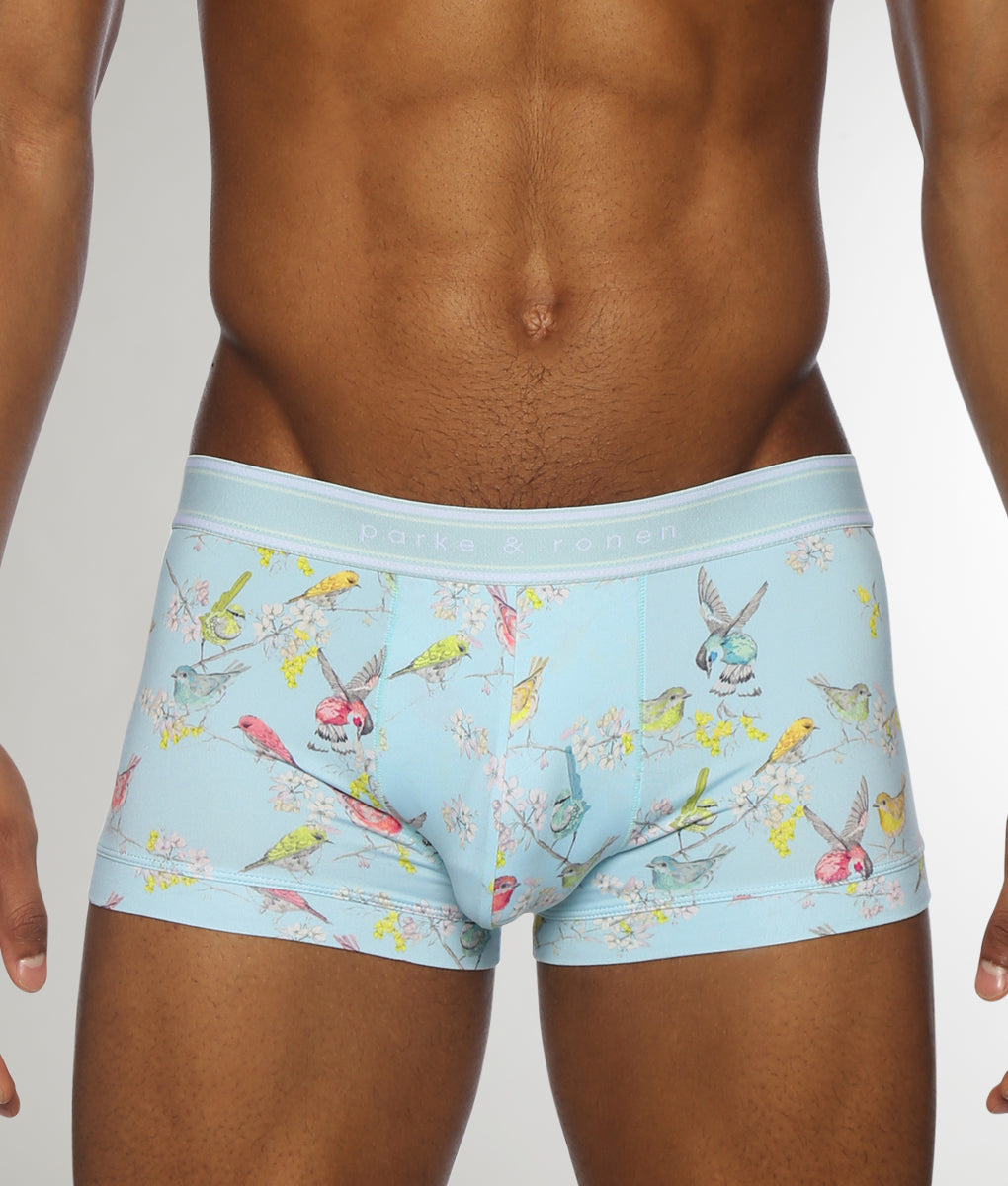 Parke & Ronen Bird Song Low Rise Trunk Bird-song-blue