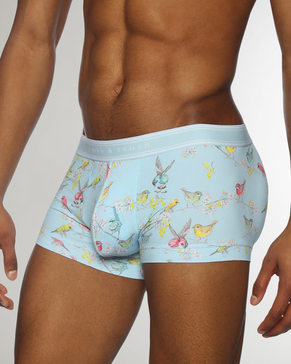Parke & Ronen Bird Song Low Rise Trunk Bird-song-blue