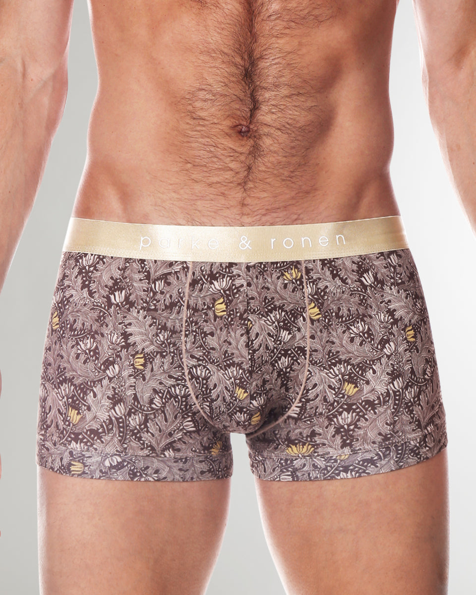 Parke & Ronen Printed Low-Rise Trunk Parke & Ronen Printed Low-Rise Trunk Gold-cassini