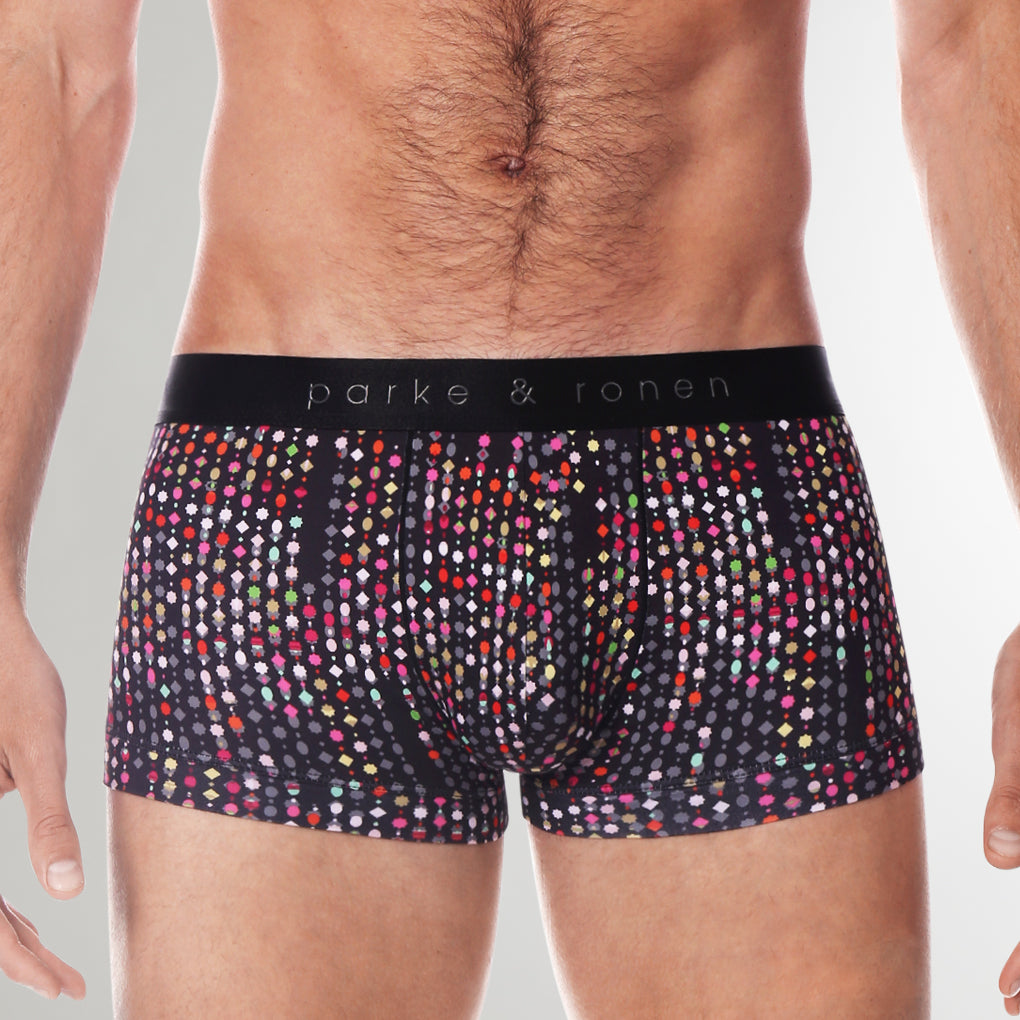 Parke & Ronen Printed Low-Rise Trunk Parke & Ronen Printed Low-Rise Trunk Jet-black-gala