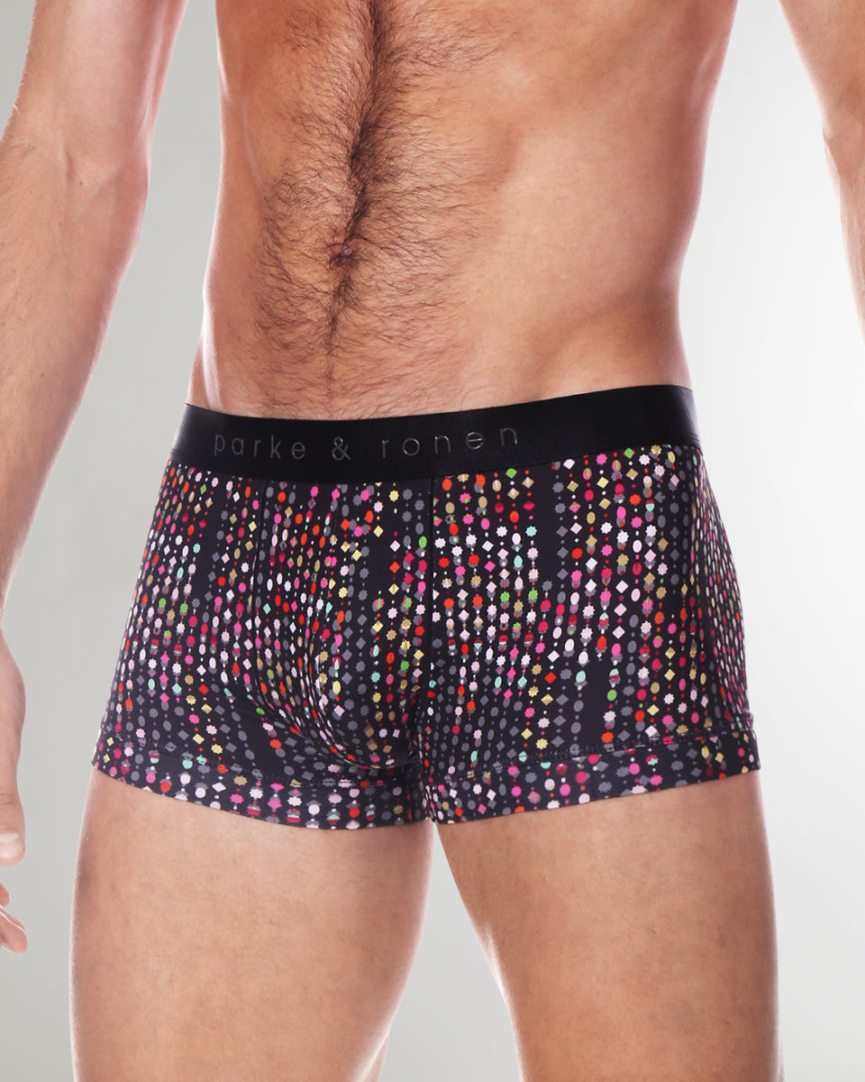 Parke & Ronen Printed Low-Rise Trunk Parke & Ronen Printed Low-Rise Trunk Jet-black-gala
