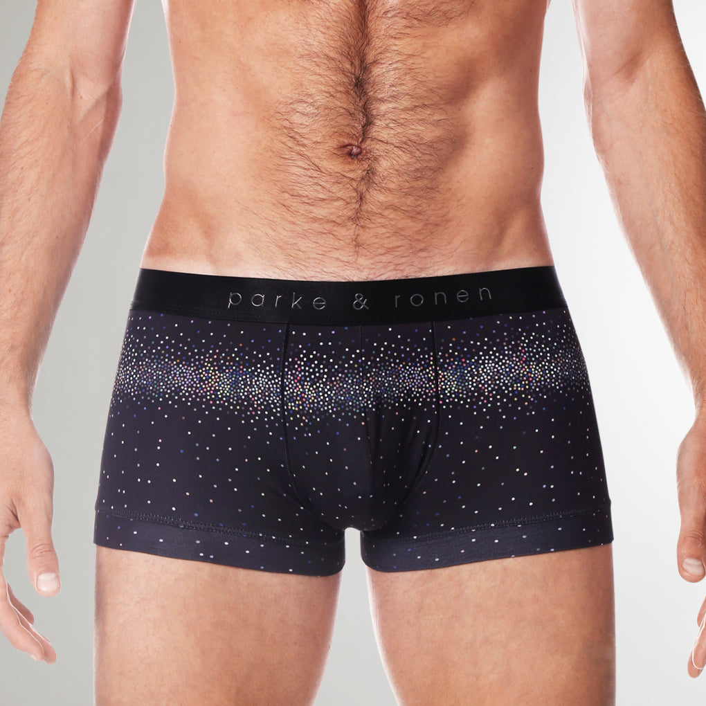 Parke & Ronen Printed Low Rise Trunk Onyx-sparkle