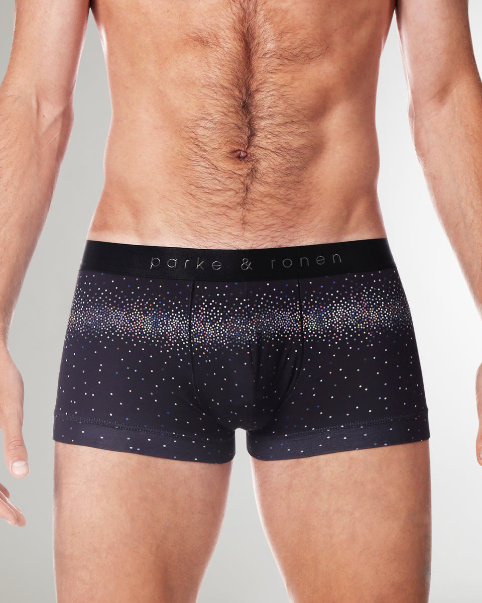 Parke & Ronen Printed Low Rise Trunk Onyx-sparkle