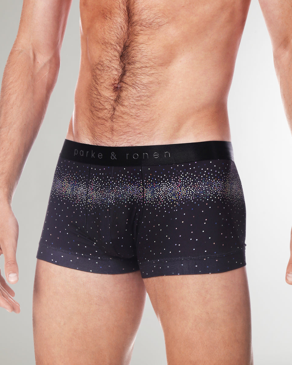 Parke & Ronen Printed Low Rise Trunk Onyx-sparkle