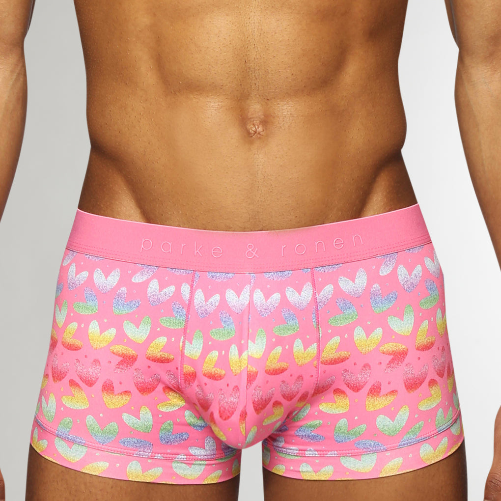 Parke & Ronen Pride Low-Rise Trunk Parke & Ronen Pride Low-Rise Trunk Heartbreaker-pink