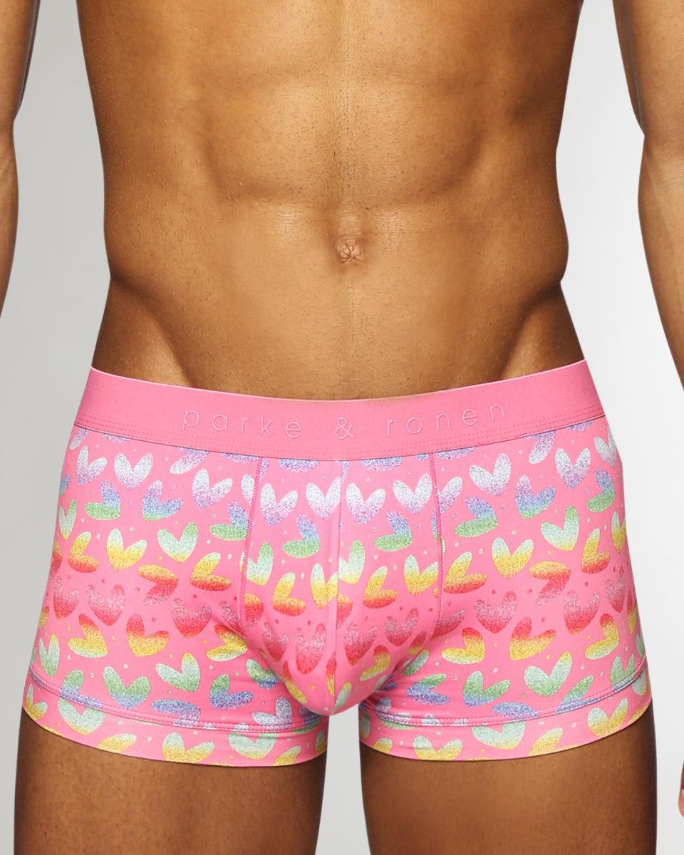 Parke & Ronen Pride Low-Rise Trunk Parke & Ronen Pride Low-Rise Trunk Heartbreaker-pink