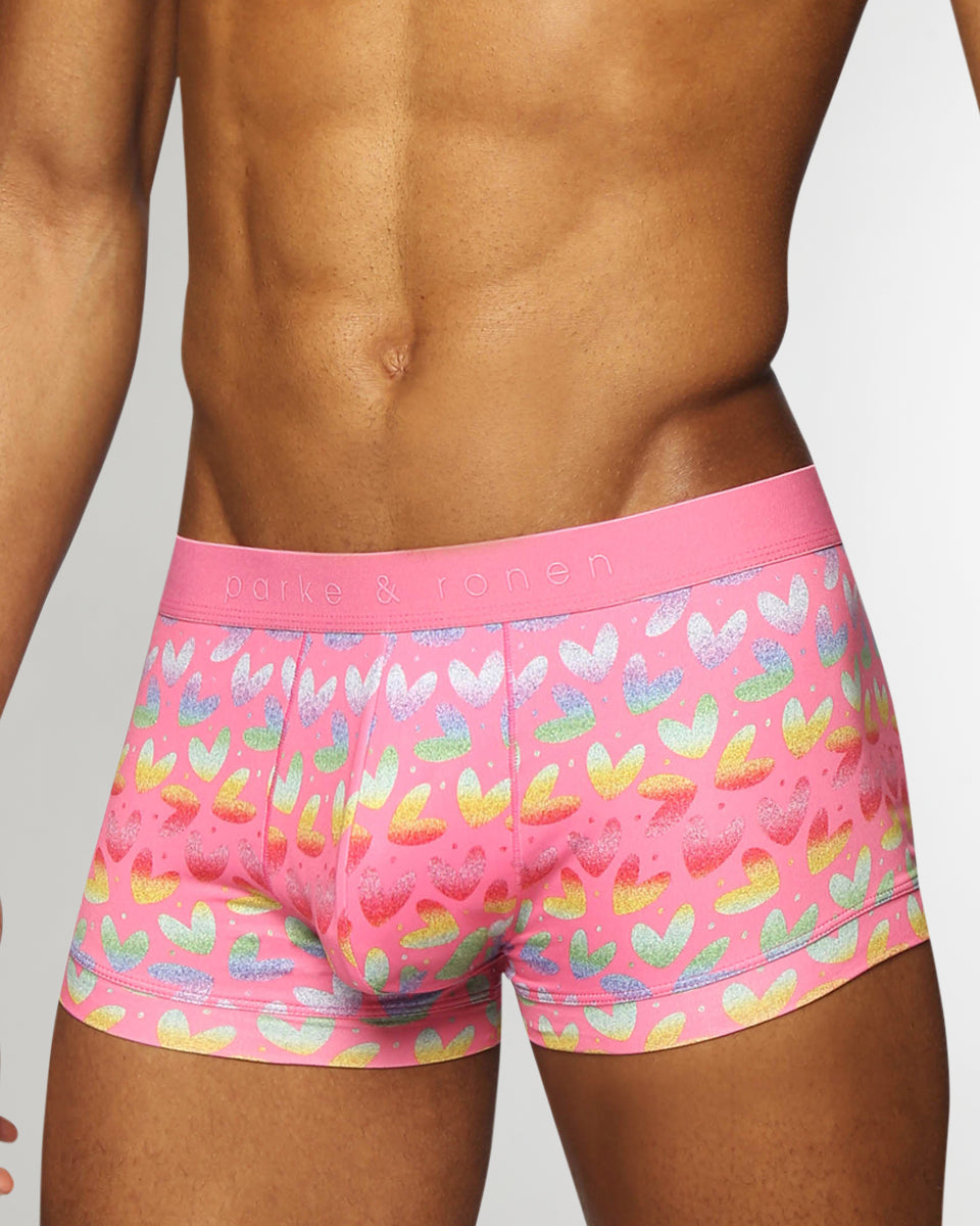 Parke & Ronen Pride Low-Rise Trunk Parke & Ronen Pride Low-Rise Trunk Heartbreaker-pink