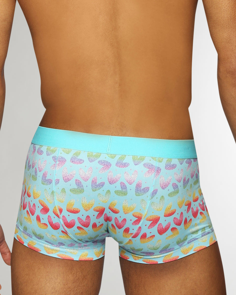 Parke & Ronen Pride Low-Rise Trunk Parke & Ronen Pride Low-Rise Trunk Heartbreaker-turquoise