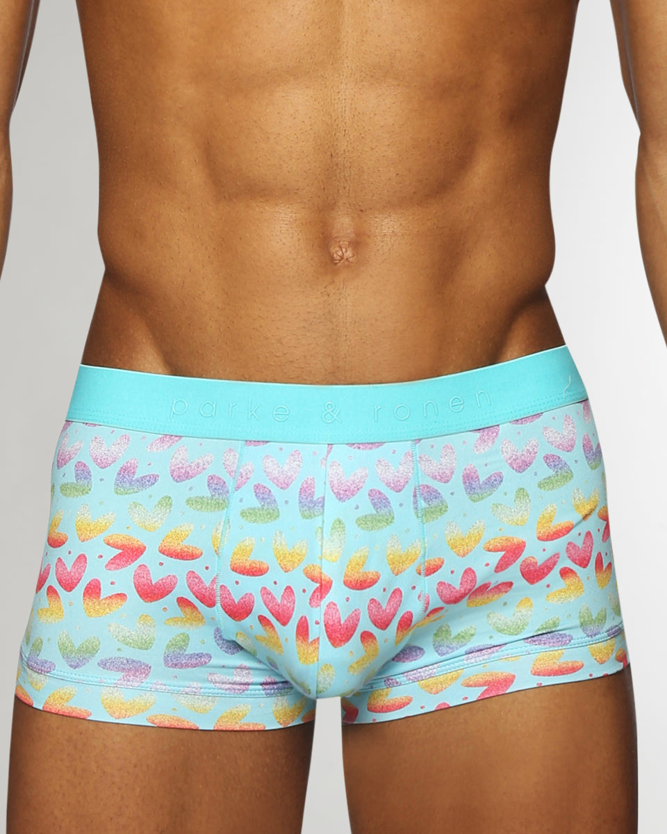 Parke & Ronen Pride Low-Rise Trunk Parke & Ronen Pride Low-Rise Trunk Heartbreaker-turquoise