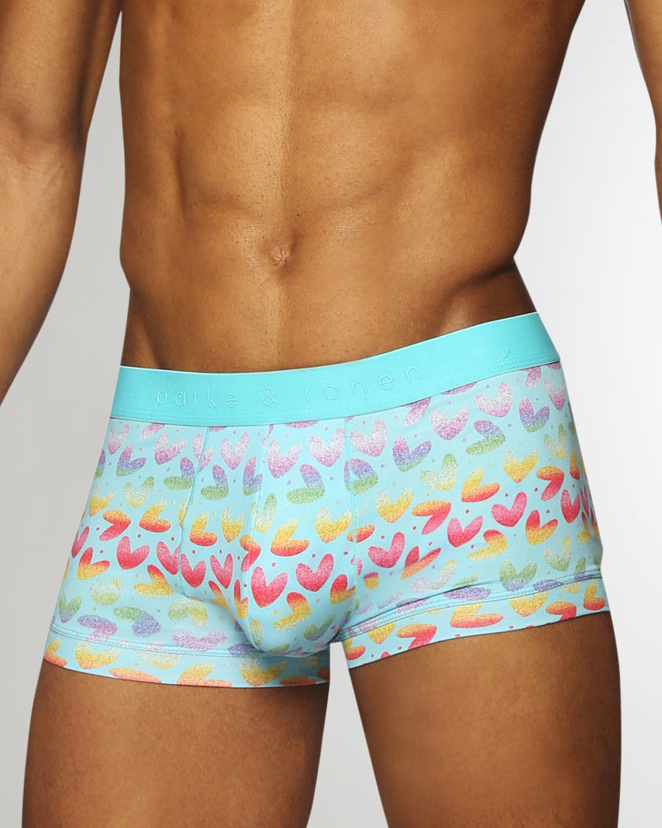 Parke & Ronen Pride Low-Rise Trunk Parke & Ronen Pride Low-Rise Trunk Heartbreaker-turquoise