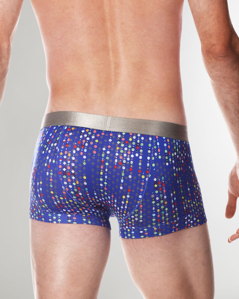 Parke & Ronen Printed Low Rise Trunk Royal-blue-gala
