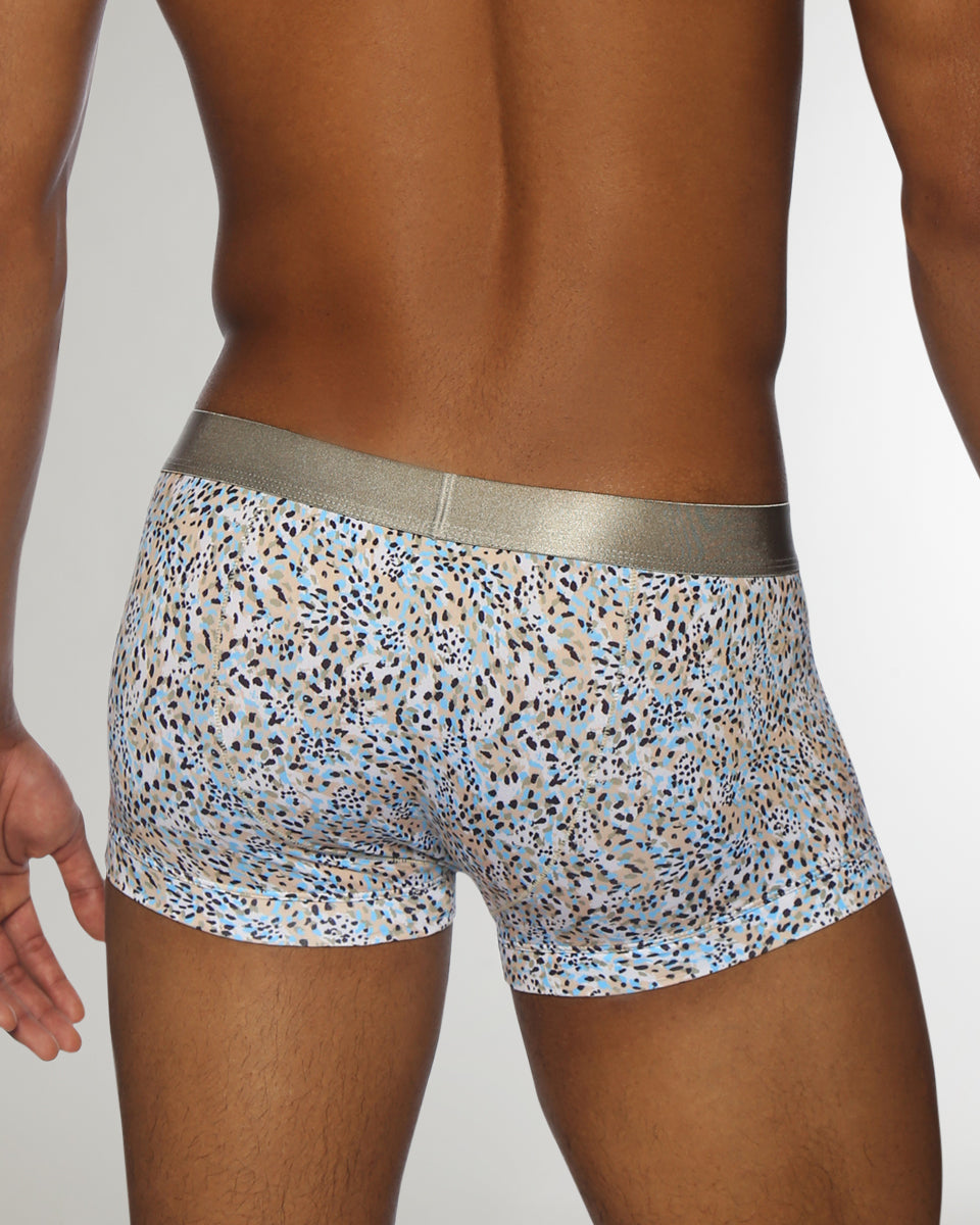 Parke & Ronen Printed Low-Rise Trunk Roar-blue