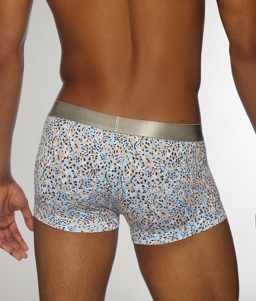 Parke & Ronen Printed Low-Rise Trunk Roar-blue