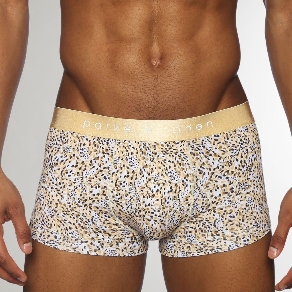 Parke & Ronen Printed Low-Rise Trunk Roar-gold