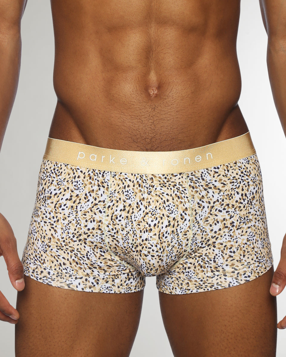 Parke & Ronen Printed Low-Rise Trunk Roar-gold