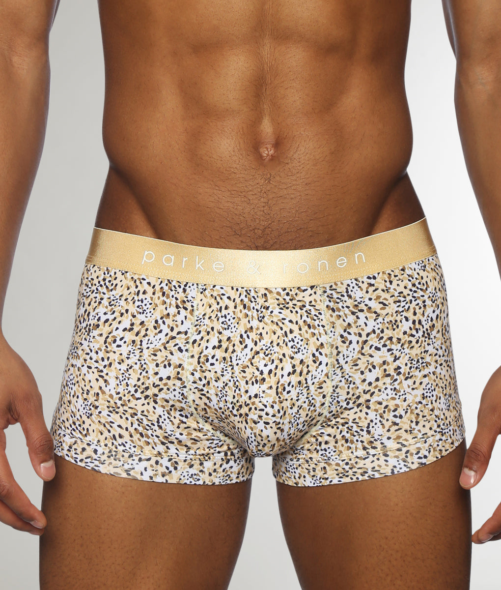 Parke & Ronen Printed Low-Rise Trunk Roar-gold
