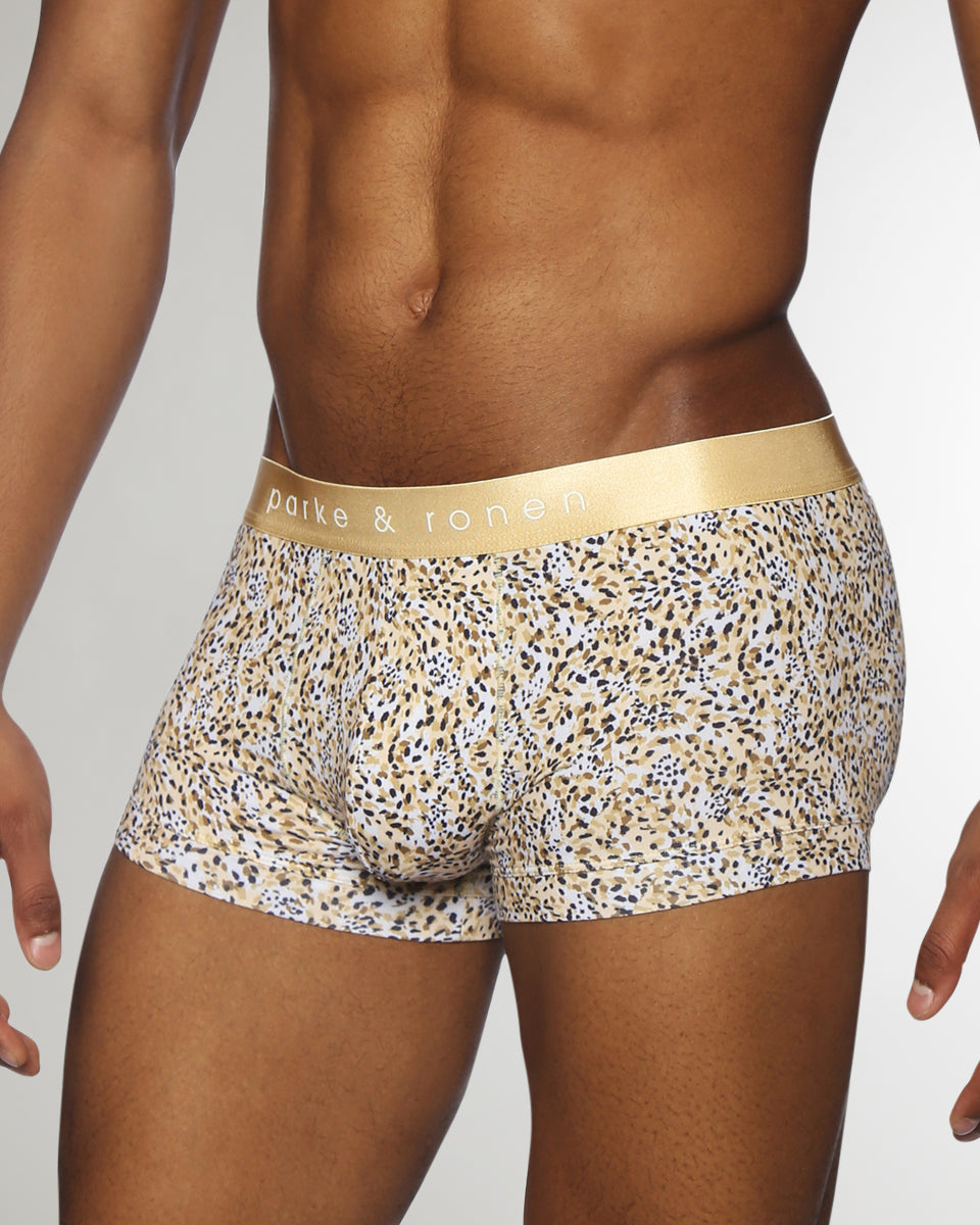 Parke & Ronen Printed Low-Rise Trunk Roar-gold