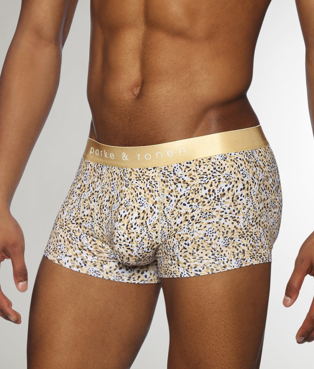 Parke & Ronen Printed Low-Rise Trunk Roar-gold