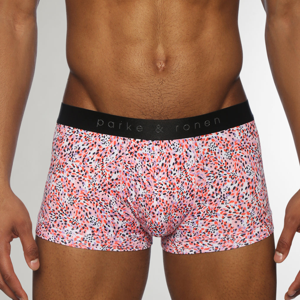 Parke & Ronen Printed Low-Rise Trunk Roar-pink
