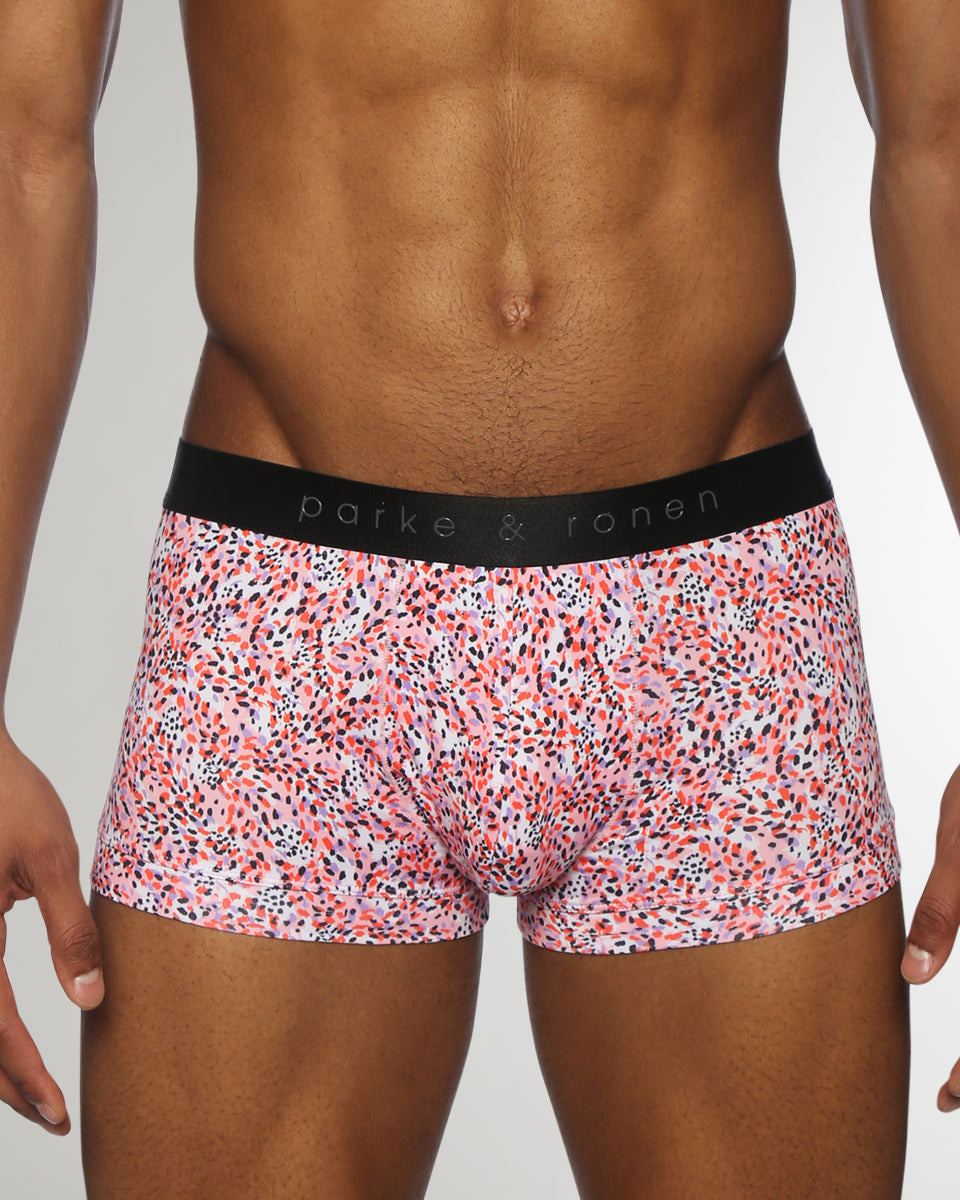 Parke & Ronen Printed Low-Rise Trunk Roar-pink