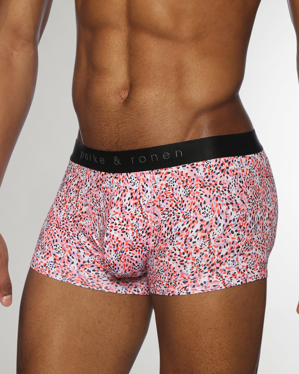 Parke & Ronen Printed Low-Rise Trunk Roar-pink