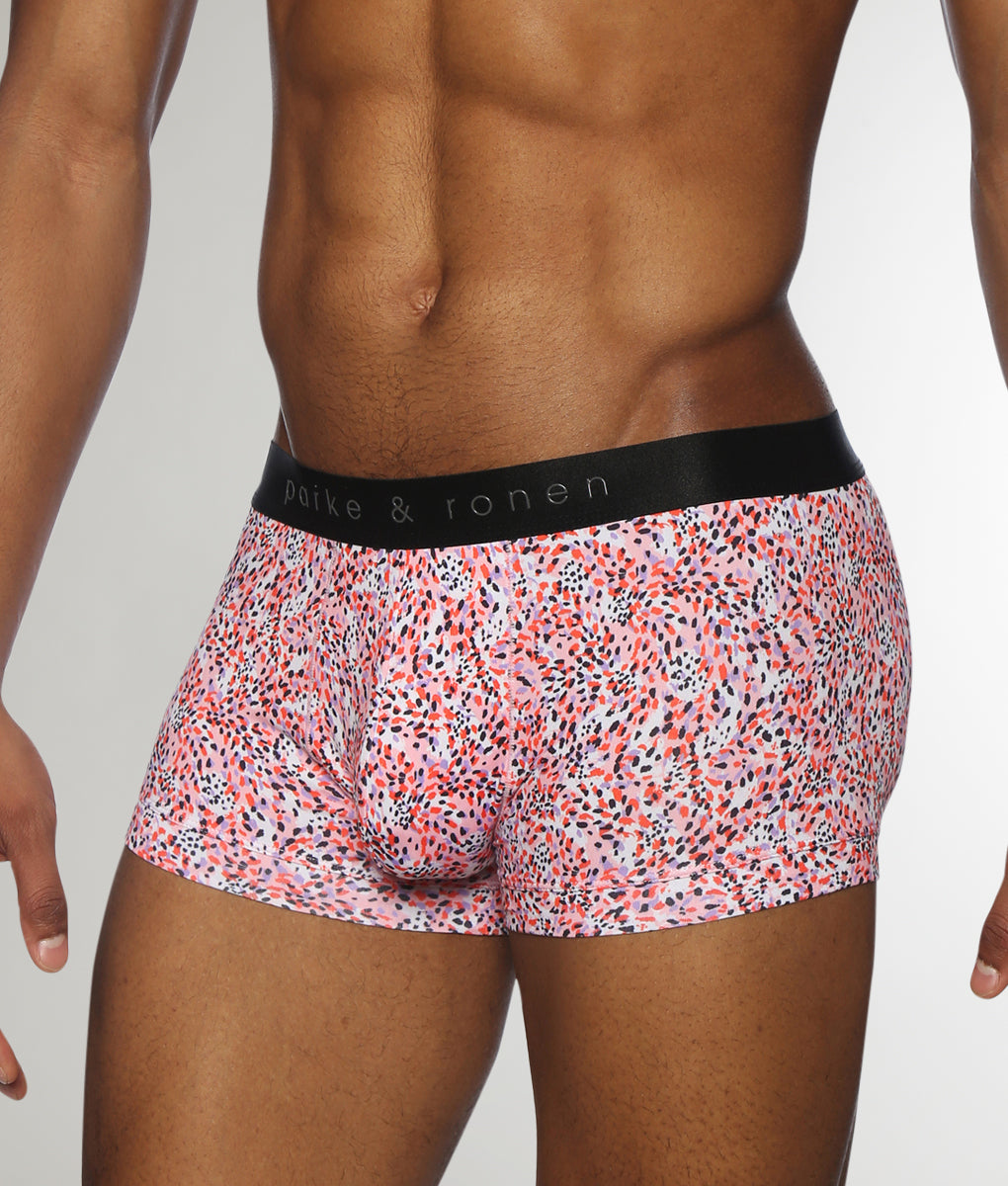 Parke & Ronen Printed Low-Rise Trunk Roar-pink