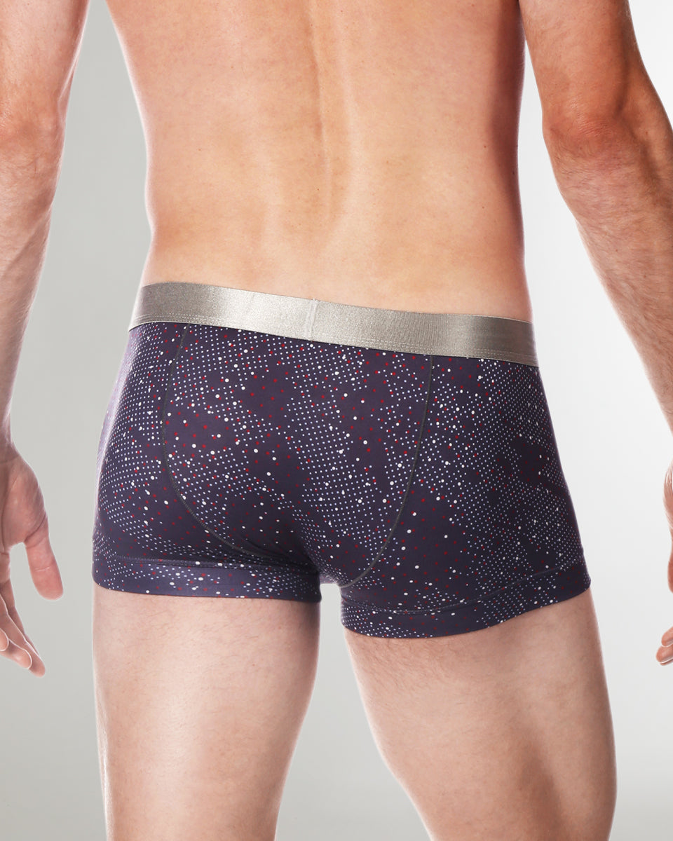Parke & Ronen Printed Low Rise Trunk Steel-grey-andromeda