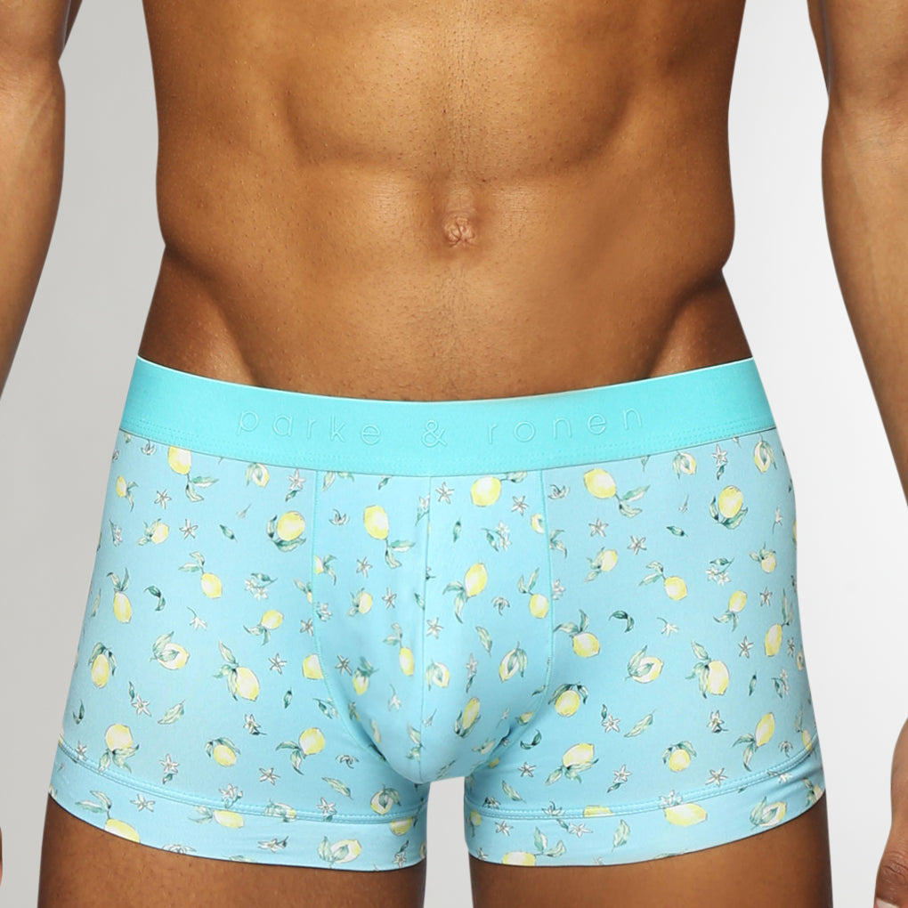 Parke & Ronen Printed Low-Rise Trunk Parke & Ronen Printed Low-Rise Trunk Meyer-lemon-blue