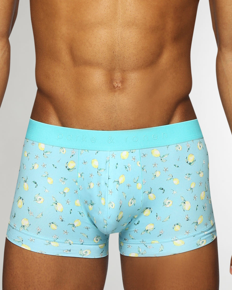 Parke & Ronen Printed Low-Rise Trunk Parke & Ronen Printed Low-Rise Trunk Meyer-lemon-blue