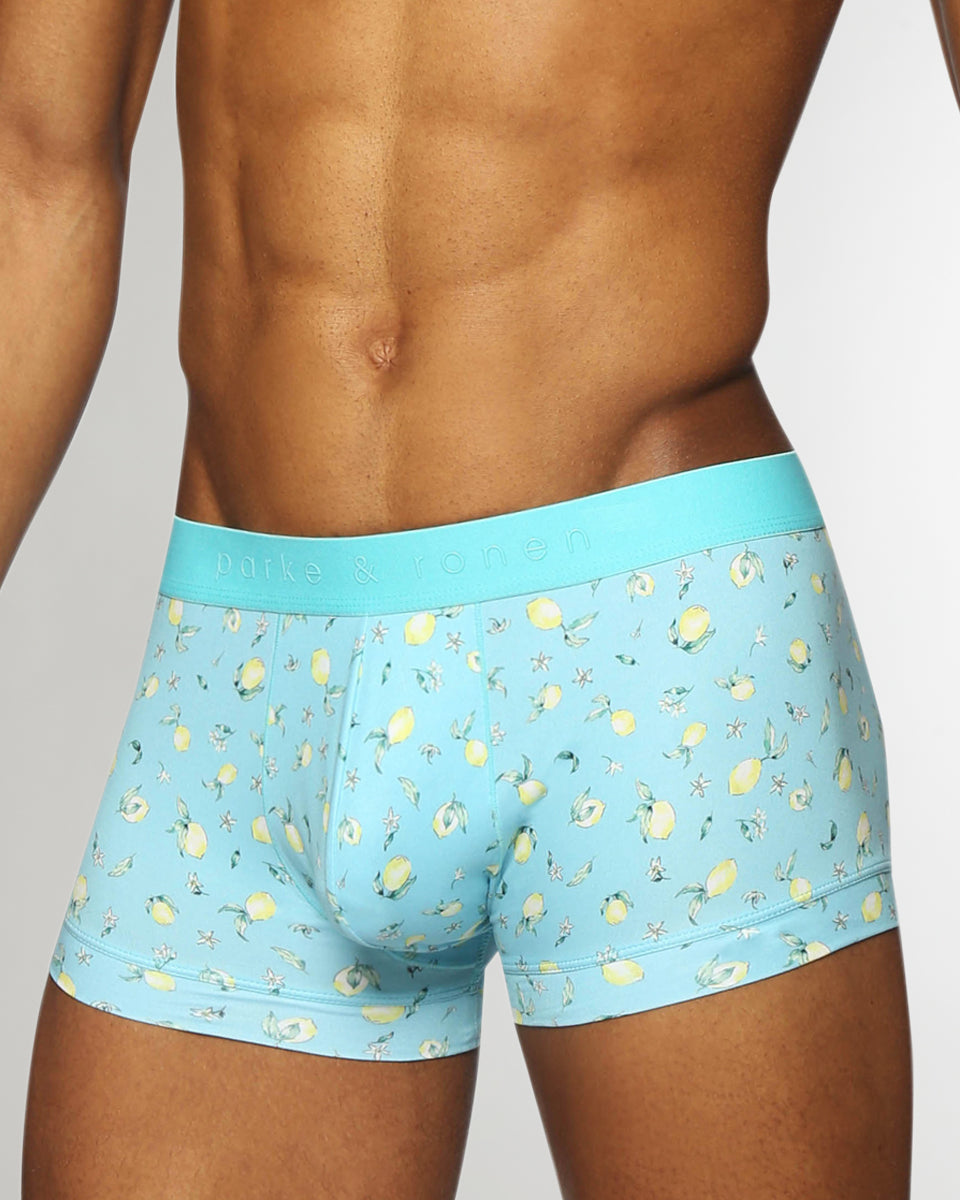 Parke & Ronen Printed Low-Rise Trunk Parke & Ronen Printed Low-Rise Trunk Meyer-lemon-blue