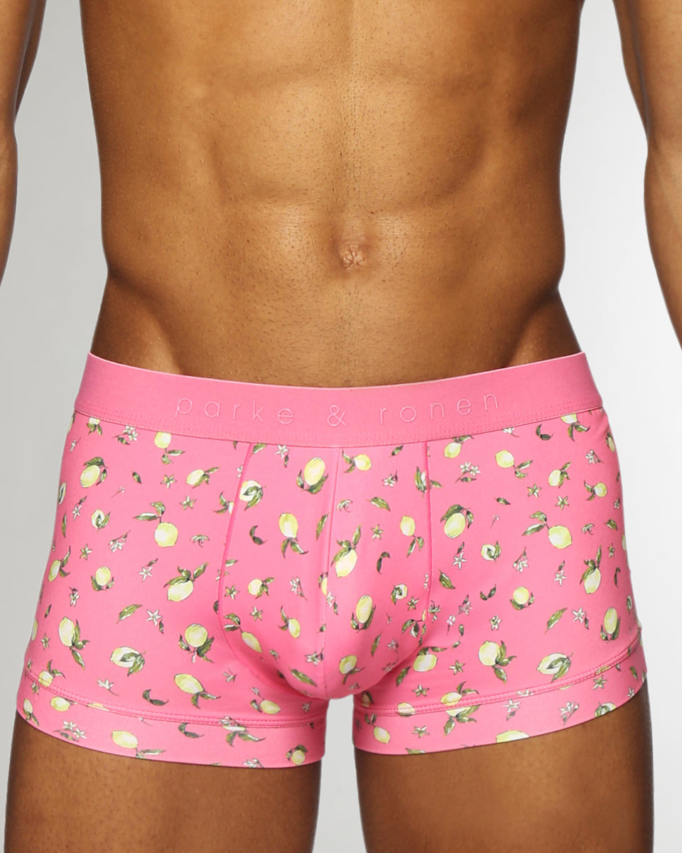 Parke & Ronen Printed Low-Rise Trunk Parke & Ronen Printed Low-Rise Trunk Meyer-lemon-pink