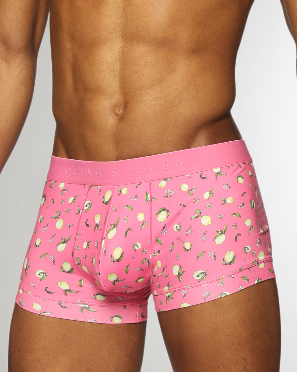 Parke & Ronen Printed Low-Rise Trunk Parke & Ronen Printed Low-Rise Trunk Meyer-lemon-pink
