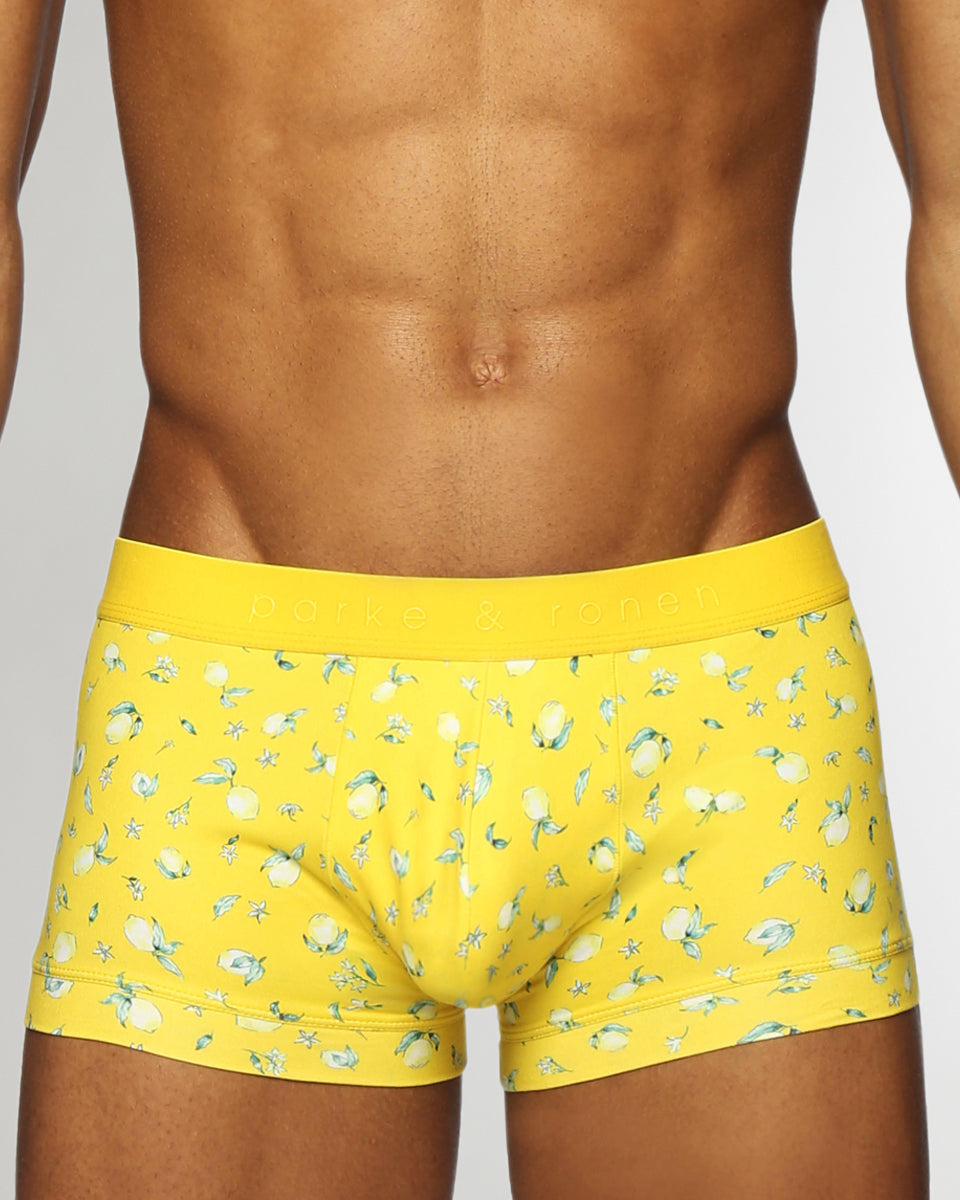 Parke & Ronen Printed Low-Rise Trunk Parke & Ronen Printed Low-Rise Trunk Meyer-lemon-yellow